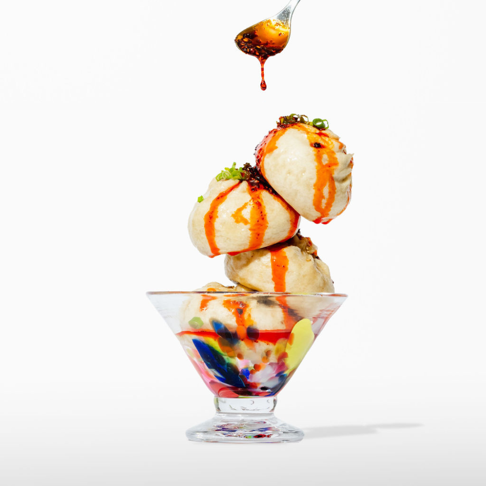 Bao Bao Buns chili oil drizzled on baos