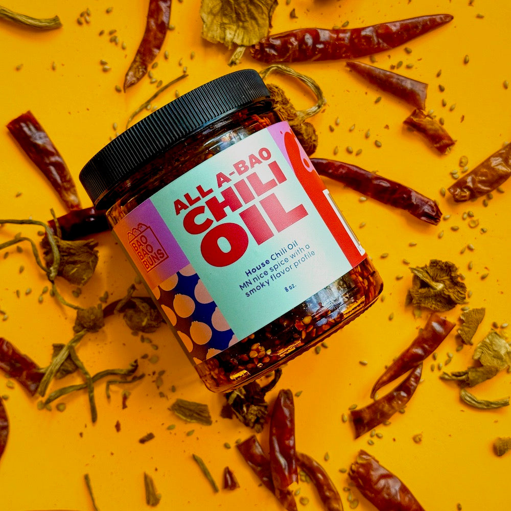 All A-Bao Chili Oil 8 Oz Jar