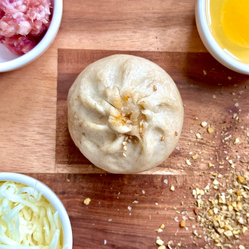 Breakfast bao ingredients